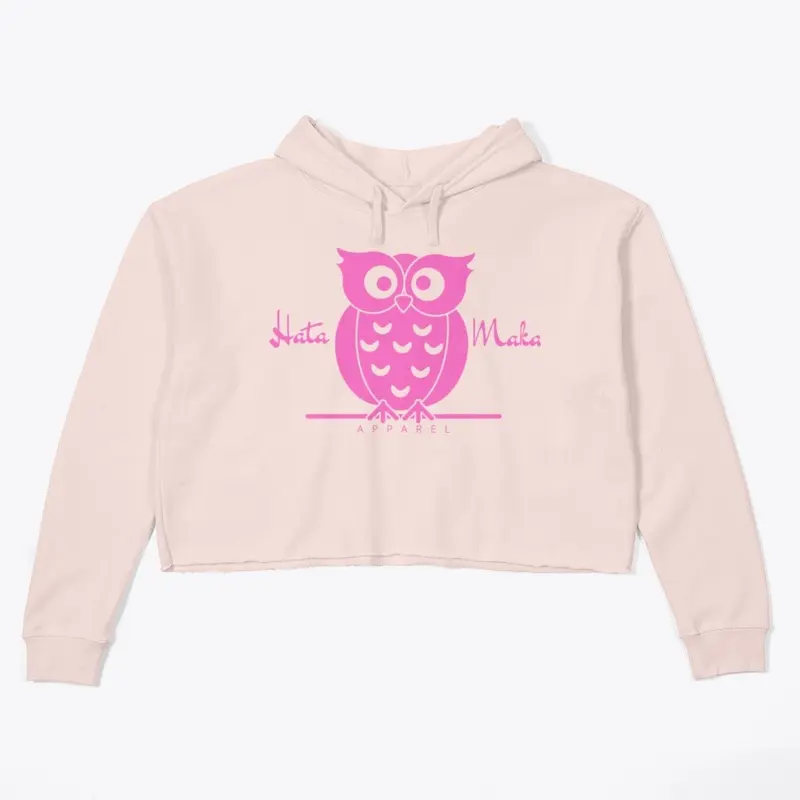 HM Crop Hoodie (Pink Logo)