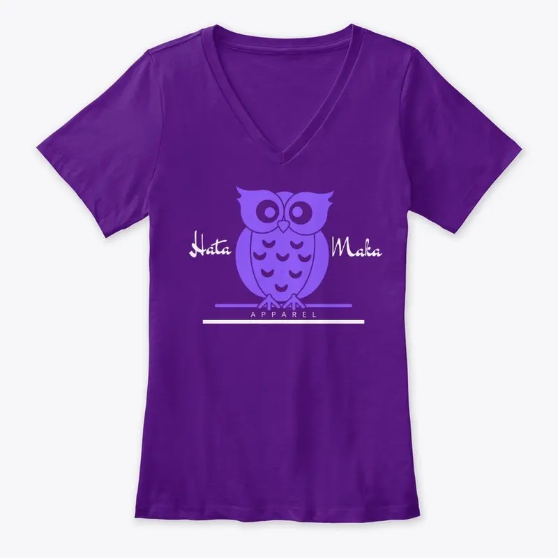 Hata Maka V-Neck (Purple Logo)